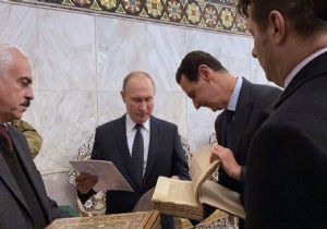 Putin Şam da Esad la Görüştü