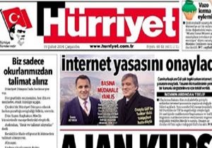 HÜRRİYET,  ERDOĞAN A REST ÇEKTİ!