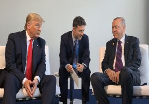 Erdoğan Londra da  Trump la Görüştü