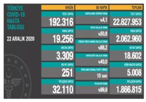 19 bin 256 Yeni vaka, 251 Vefat