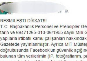 Facebook ta Aldanmayın, Bunu paylaşmayın