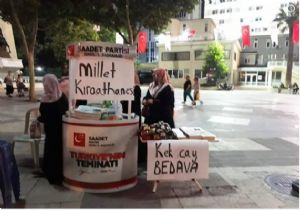Saadet   Millet Kıraathanesi  Açtı