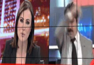 MİKROFONUNU FIRLATIP YAYINI TERK ETTİ