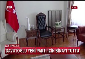 Davutoğlu Yeni Parti İçin Binayı Tuttu