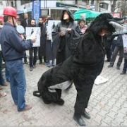 GÖKÇEK E EŞEKLİ PROTESTO