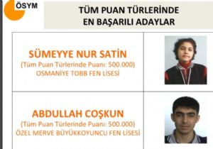 İŞTE YGS TÜRKİYE BİRİNCİLERİ