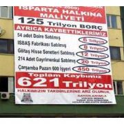 ESKİ BAŞKANIN BORÇLARI AFİŞE EDİLDİ
