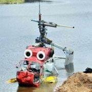 BARAJA DÜŞEN HELİKOPTER  ÇIKARILDI