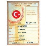 KÜRTÇE KARAKTER NÜFUS CÜZDANINDA