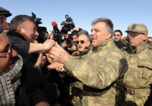 GÜL KAMUFLAJ GİYDİ,TATBİKAT İZLEDİ!