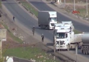 Cizre de PKK  Uluslararası Yolu Kesti