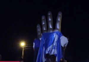 Ülkücülerden Rabia Heykeline Tepki